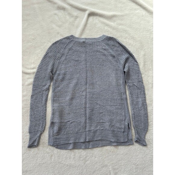 J. Crew Semi-Sheer Knit Raglan Sleeve Crewneck Oversize Sweater XS Heathered - Picture 8 of 8